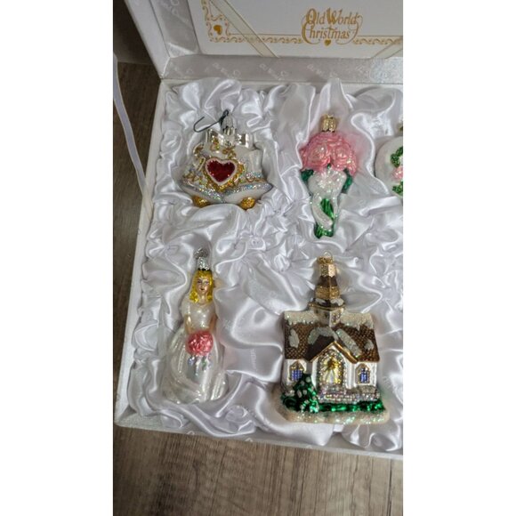 Old World Christmas Wedding Celebrations Glass Ornament Set - Picture 6 of 9